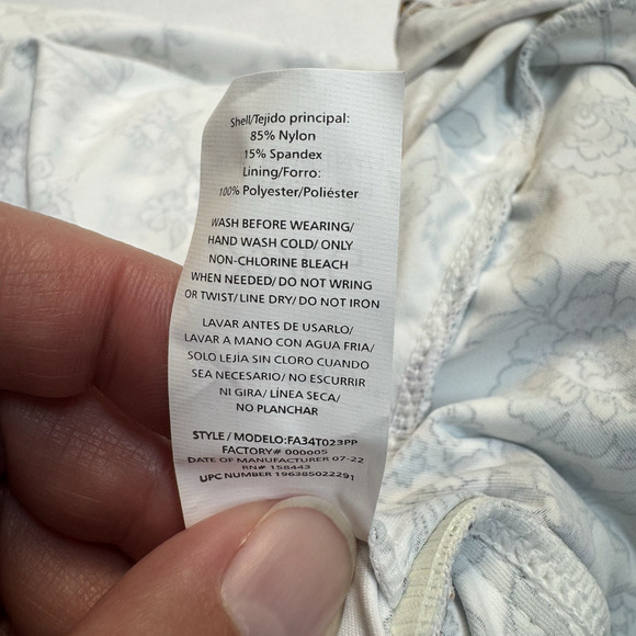 Freshwater Cutout Tankini Top Juniors Plus Size 2X Boho Babe Floral Print - Picture 7 of 11